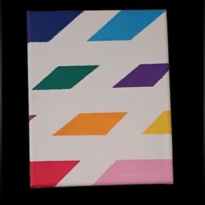 Handpainted Retro Abstract Art Acrylic Painting Wall Decor 8x10"